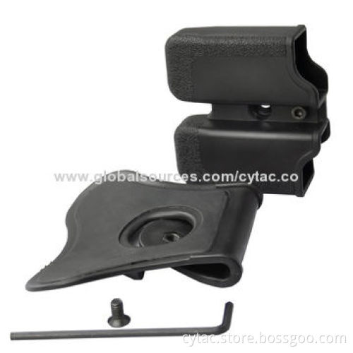 Military Black Polymer Belt Paddle Magazine Pouch for Taurus 24/7, Concealed Carry Design